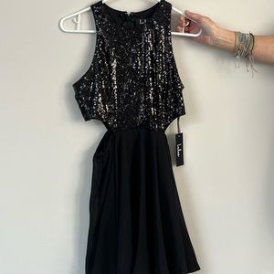 Brand new black sparkly lulus dress